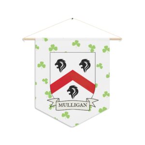 Mulligan Family Coat of Arms Indoor Pennant