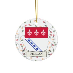 Phelan Family Coat of Arms Christmas Tree Ornament