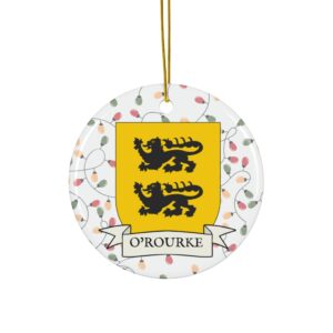 O'Rourke Family Coat of Arms Christmas Tree Ornament