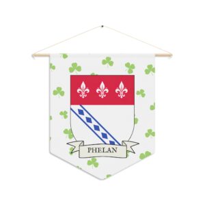 Phelan Family Coat of Arms Indoor Pennant