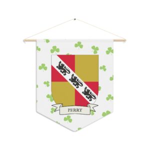 Perry Family Coat of Arms Indoor Pennant