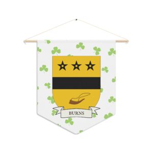 Burns Family Coat of Arms Indoor Pennant