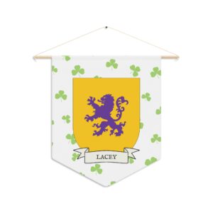 Lacey Family Coat of Arms Indoor Pennant