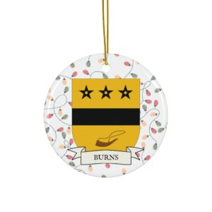 Burns Family Coat of Arms Christmas Tree Ornament