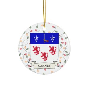Carney Family Coat of Arms Christmas Tree Ornament