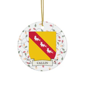 Callin Family Coat of Arms Christmas Tree Ornament