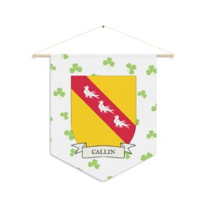 Callin Family Coat of Arms Indoor Pennant