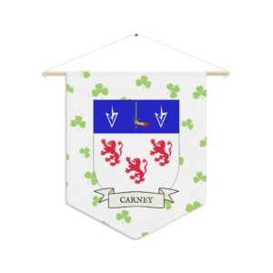 Carney Family Coat of Arms Indoor Pennant