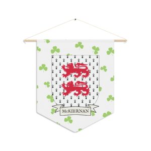 McKiernan Family Coat of Arms Indoor Pennant