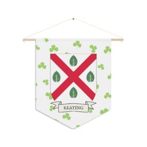 Keating Family Coat of Arms Indoor Pennant