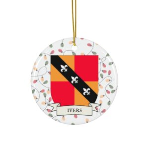 Ivers Family Coat of Arms Christmas Tree Ornament