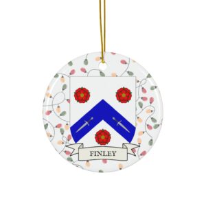 Finley Family Coat of Arms Christmas Tree Ornament