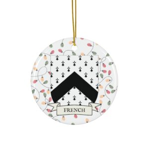 French Family Coat of Arms Christmas Tree Ornament