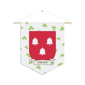 Porter Family Coat of Arms Indoor Pennant