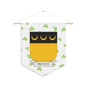 Preston Family Coat of Arms Indoor Pennant