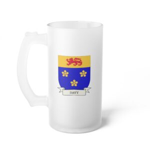 Davy Family Coat of Arms Beer Mug