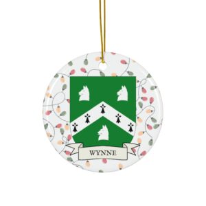 Wynne Family Coat of Arms Christmas Tree Ornament