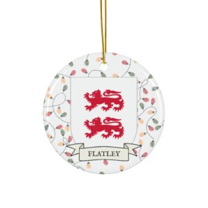 Flatley Family Coat of Arms Christmas Tree Ornament