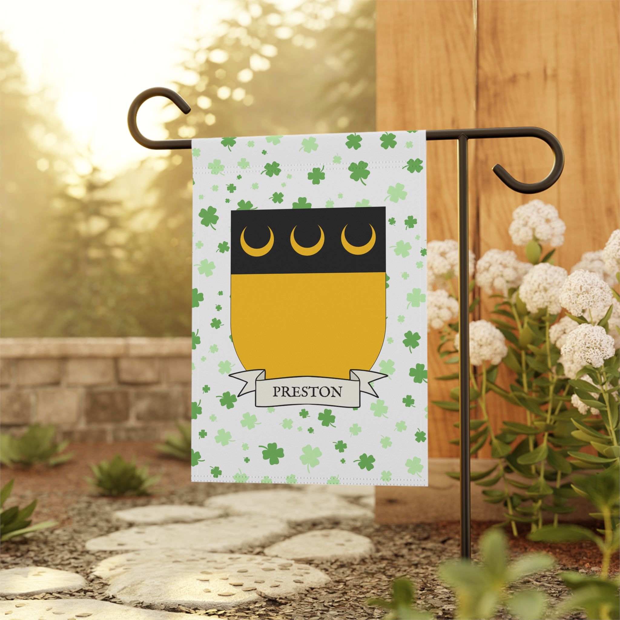 Preston Family Coat of Arms Garden Banner - Image 2