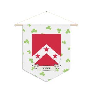 Kerr Family Coat of Arms Indoor Pennant