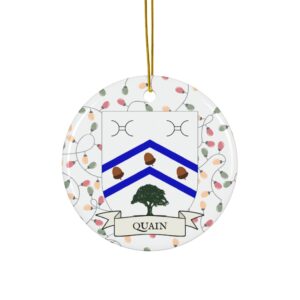 Quain Family Coat of Arms Christmas Tree Ornament