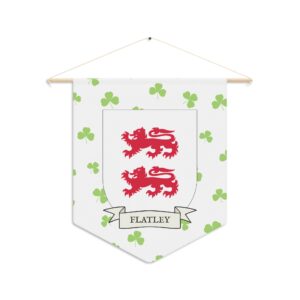 Flatley Family Coat of Arms Indoor Pennant