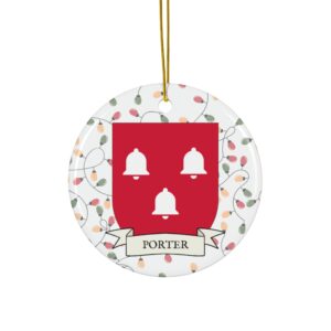 Porter Family Coat of Arms Christmas Tree Ornament