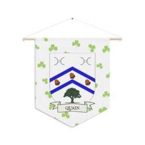 Quain Family Coat of Arms Indoor Pennant