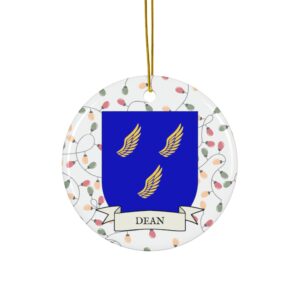 Dean Family Coat of Arms Christmas Tree Ornament
