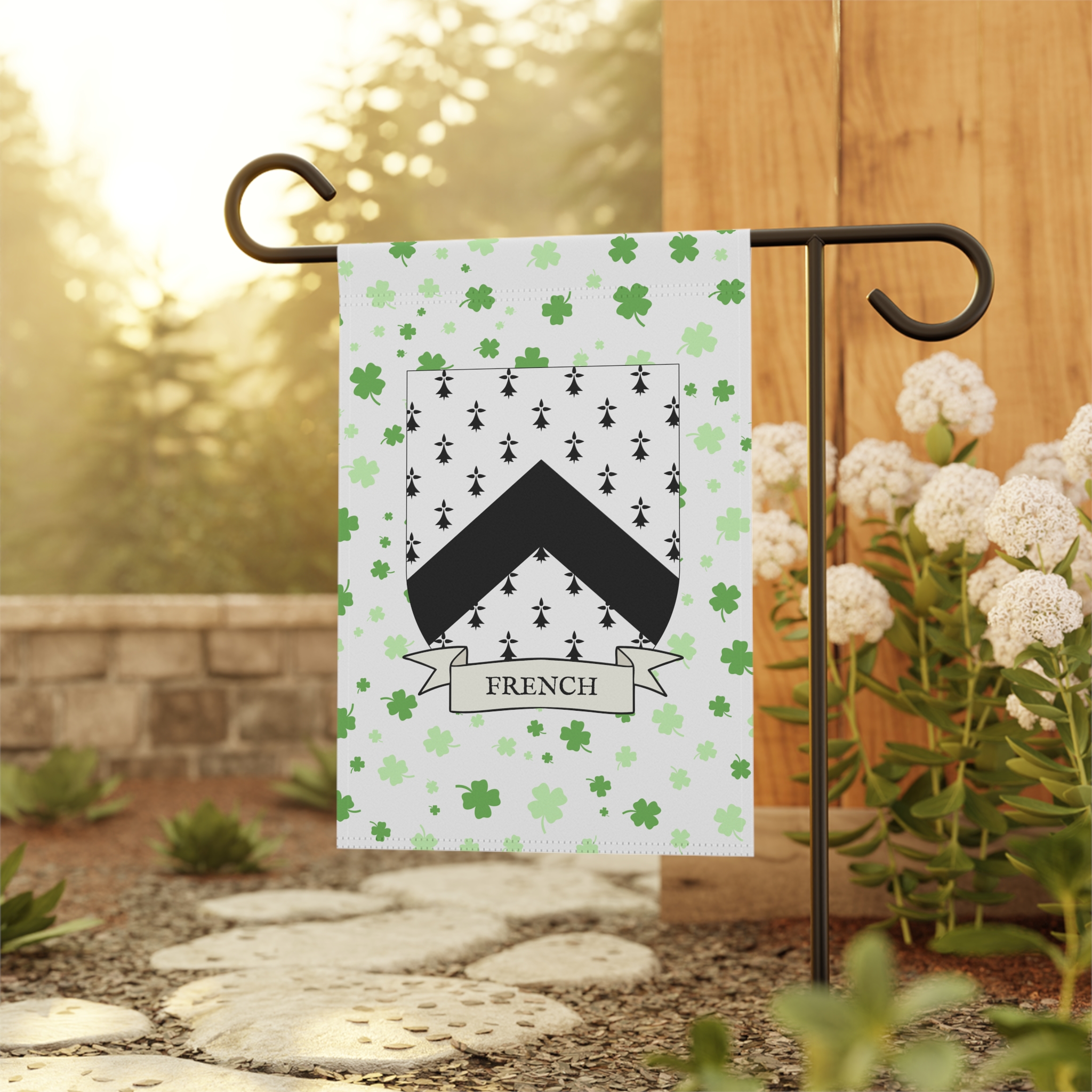 French Family Coat of Arms Garden Banner - Image 2