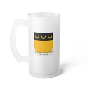 Preston Family Coat of Arms Beer Mug