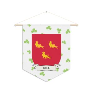 Gill Family Coat of Arms Indoor Pennant