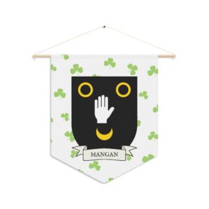 Mangan Family Coat of Arms Indoor Pennant