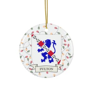 Fulton Family Coat of Arms Christmas Tree Ornament
