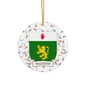 McGinnis Family Coat of Arms Christmas Tree Ornament