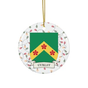 Curley Family Coat of Arms Christmas Tree Ornament
