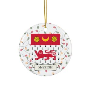McVeigh Family Coat of Arms Christmas Tree Ornament