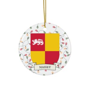Massey Family Coat of Arms Christmas Tree Ornament