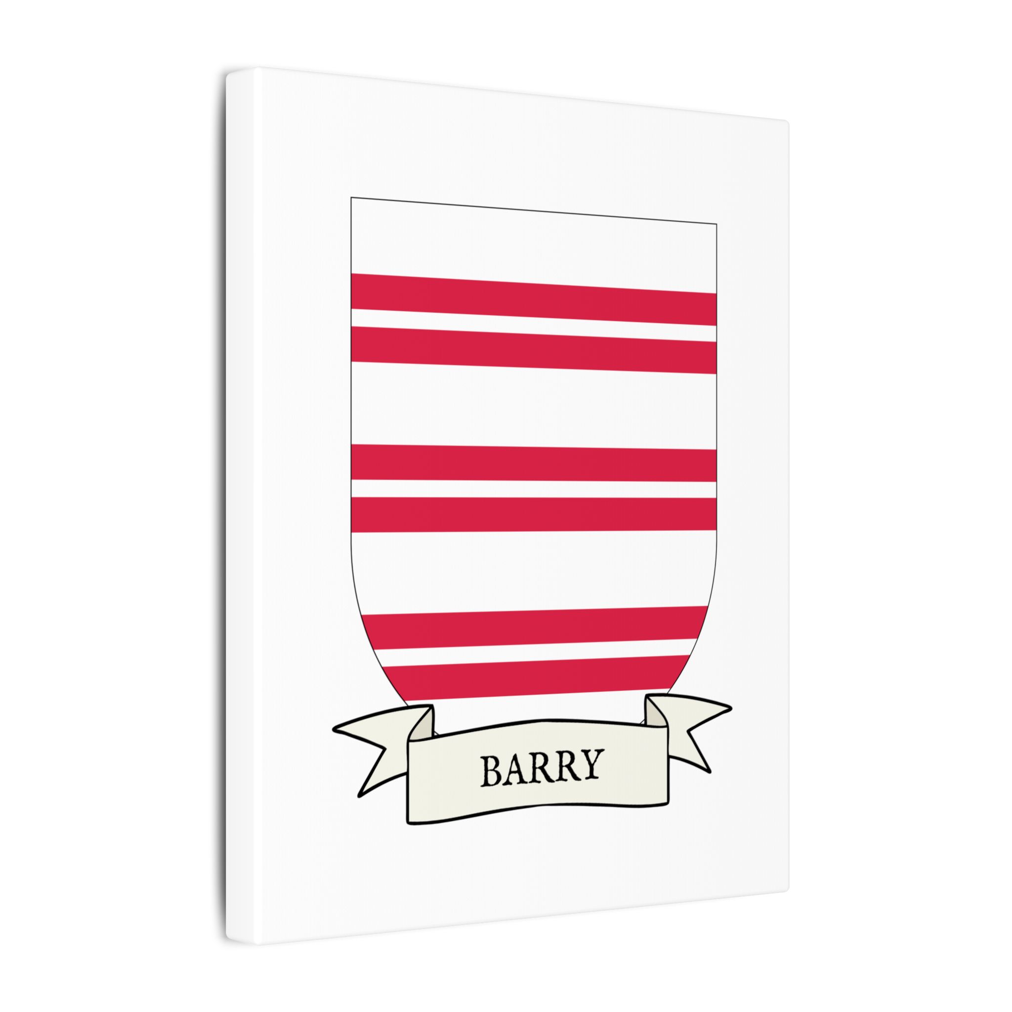 Barry Coat of Arms Canvas Wall Art - Image 3