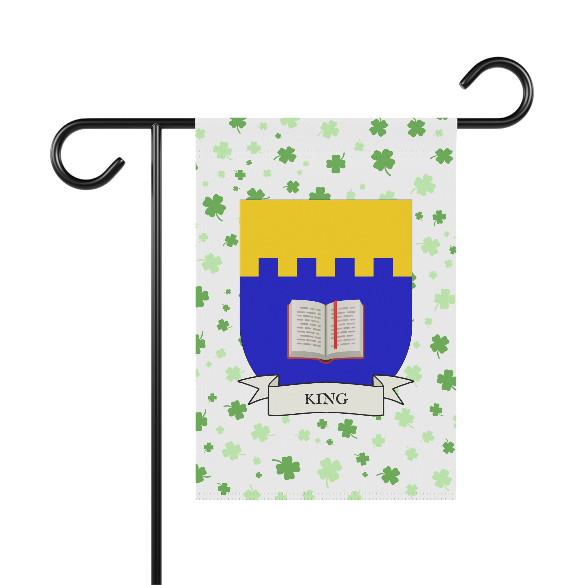King Family Coat of Arms Garden Banner