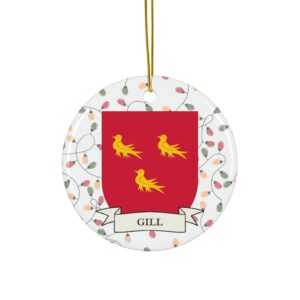 Gill Family Coat of Arms Christmas Tree Ornament