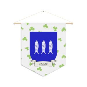 Gahan Family Coat of Arms Indoor Pennant