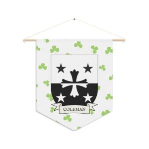 Coleman Family Coat of Arms Indoor Pennant