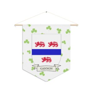 Gannon Family Coat of Arms Indoor Pennant