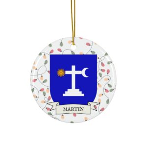 Martin Family Coat of Arms Christmas Tree Ornament