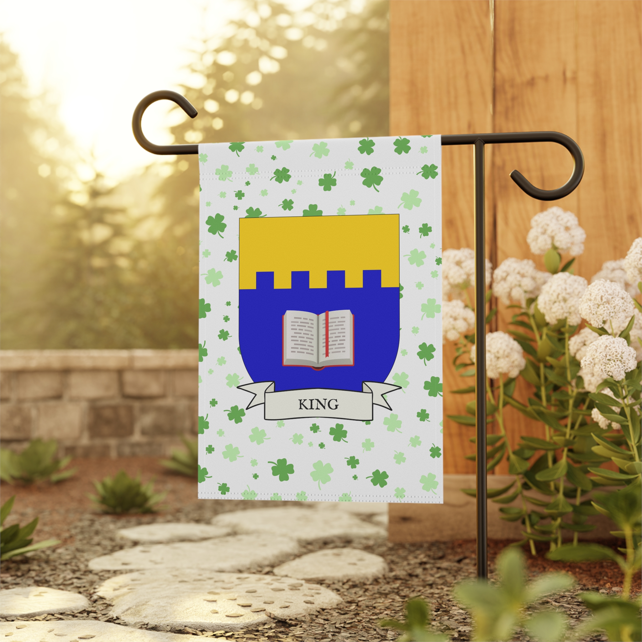 King Family Coat of Arms Garden Banner - Image 2