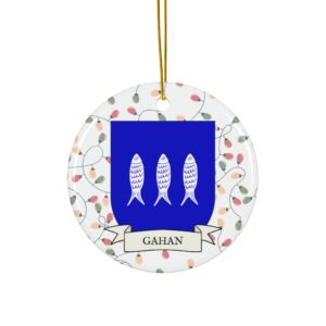 Gahan Family Coat of Arms Christmas Tree Ornament