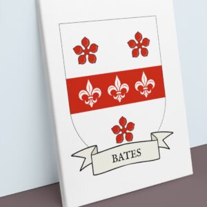 Bates Coat of Arms Canvas Wall Art