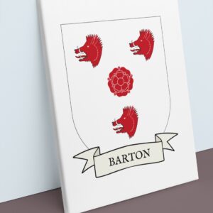 Barton Coat of Arms Canvas Wall Art