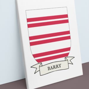 Barry Coat of Arms Canvas Wall Art